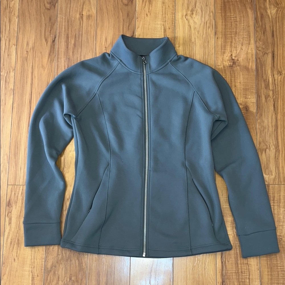 Women's Gray Zip-Up Jacket